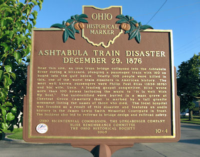 Ashtablula Train Disaster Historical Marker