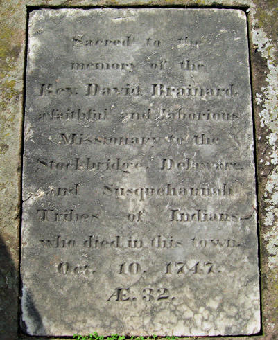 David Brainerd grave marker