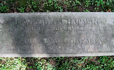 J Wilbur and Mabel Chapman gravestone