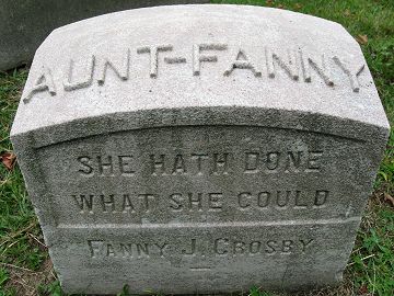 Grave of Fanny Crosby - Christian Biography Resources