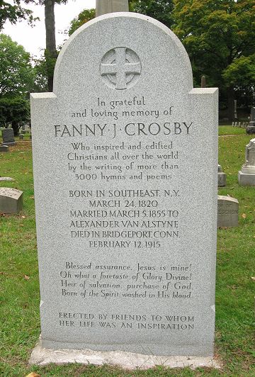 Grave of Fanny Crosby - Christian Biography - Wholesome Words